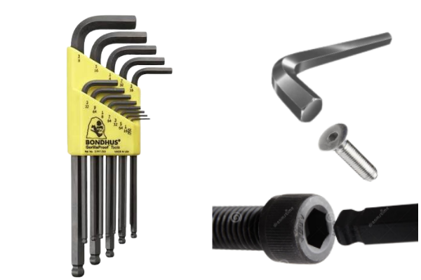 L-shaped hex wrenches, ball-end hex wrench, and folding hex wrench set